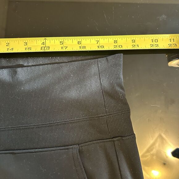 Athleta Venice Flare Pants Black High Rise Pull‎ On Slit 1X - Wear on thigh - Picture 8 of 10